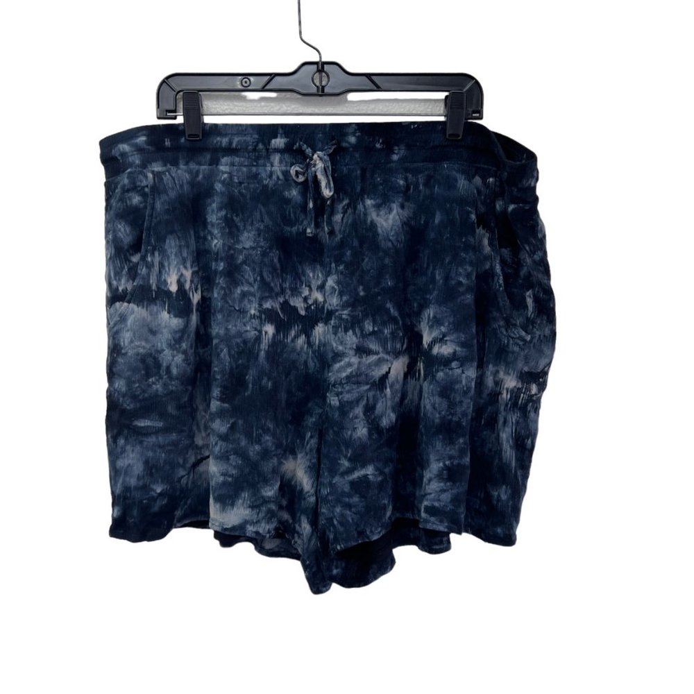 Torrid black blue elastic waist womens shorts Size: 2X - Picture 1 of 7
